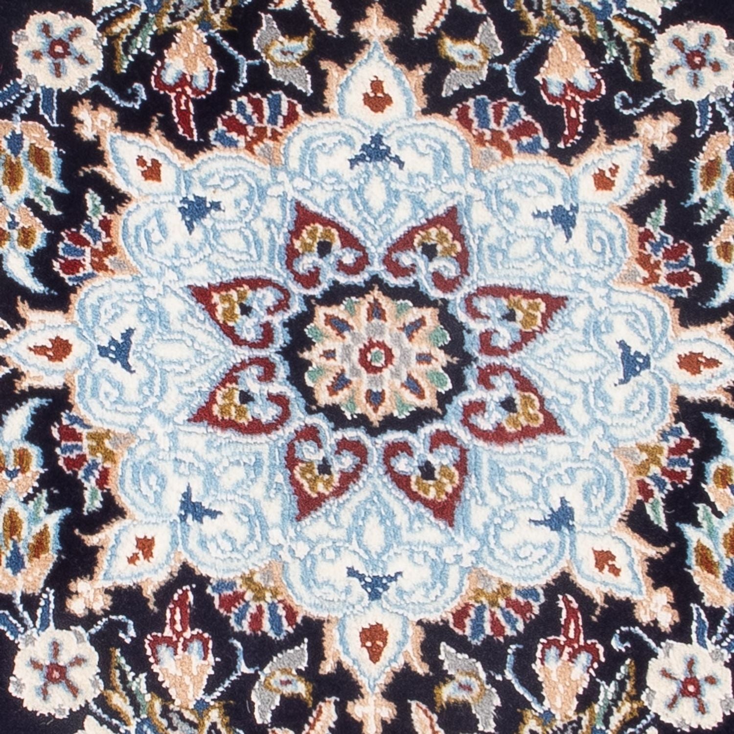 Perserteppich - Nain - Premium - 75 x 50 cm - hellblau