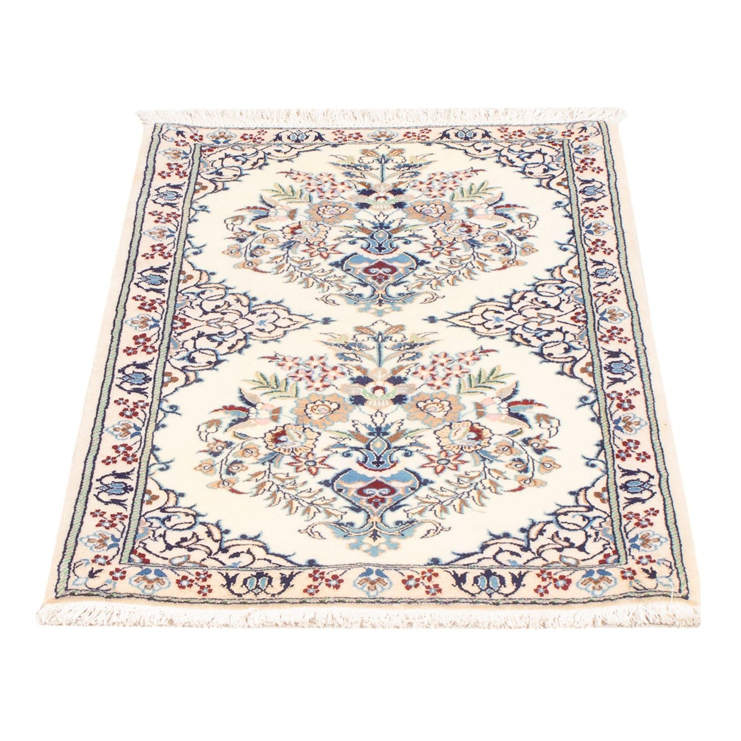 Perserteppich - Nain - Premium - 80 x 50 cm - creme
