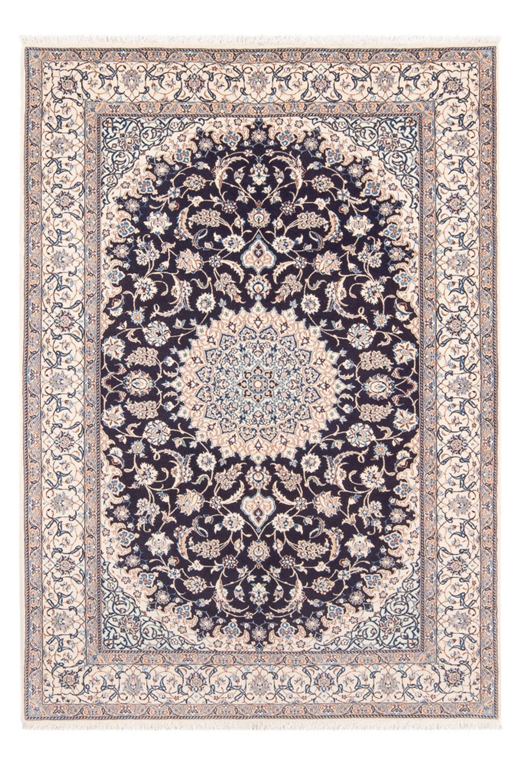 Perserteppich - Nain - Premium - 200 x 130 cm - dunkelblau