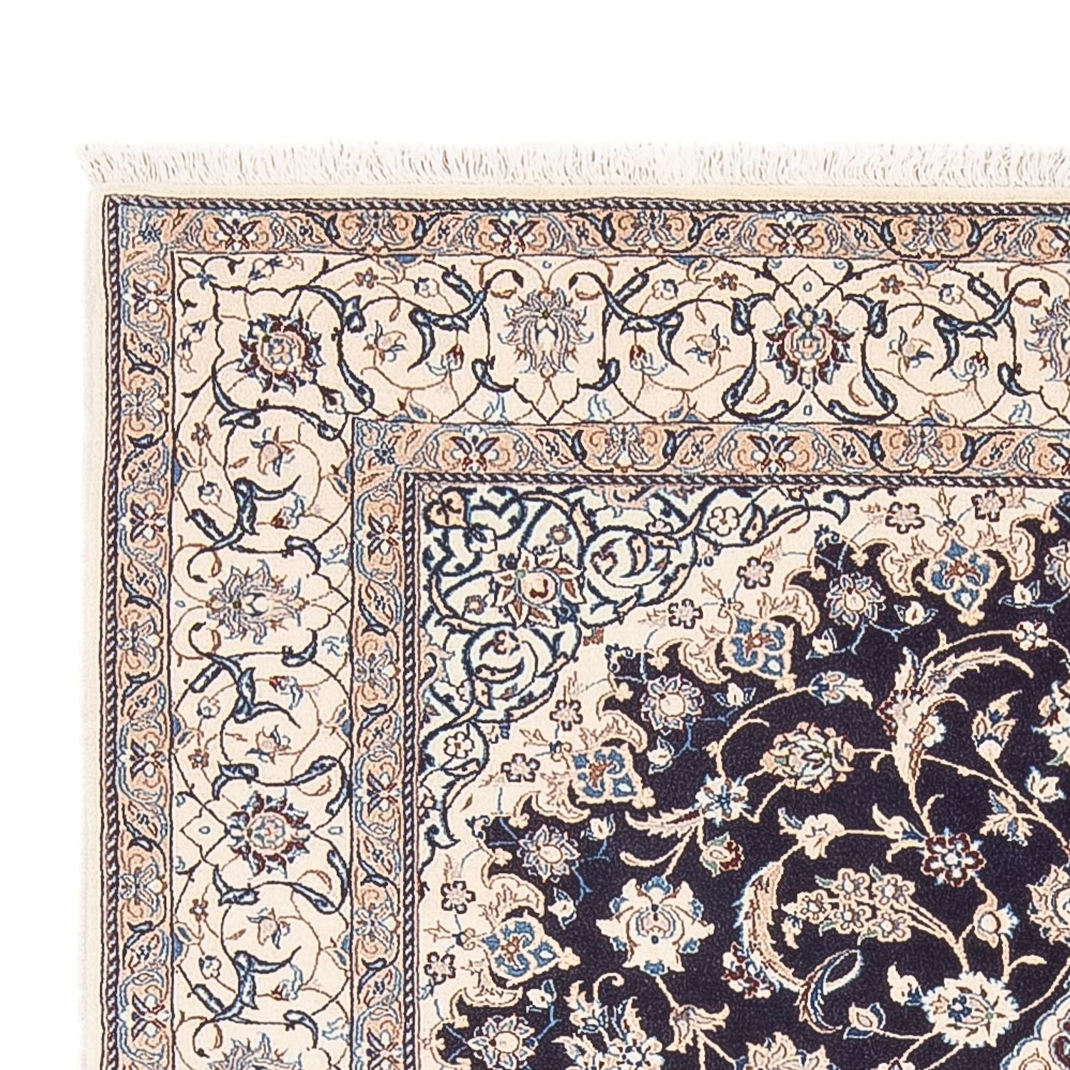Perserteppich - Nain - Premium - 200 x 130 cm - dunkelblau