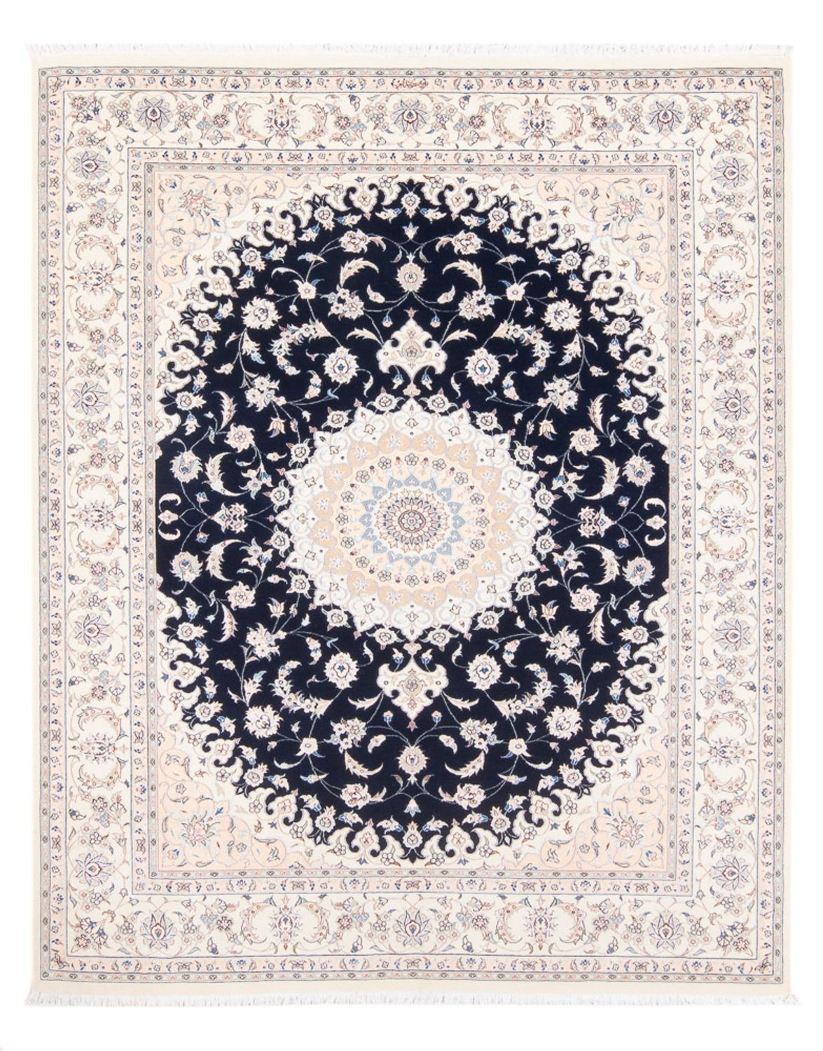 Perserteppich - Nain - Premium - 198 x 132 cm - dunkelblau