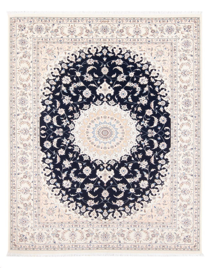 Perserteppich - Nain - Premium - 198 x 132 cm - dunkelblau