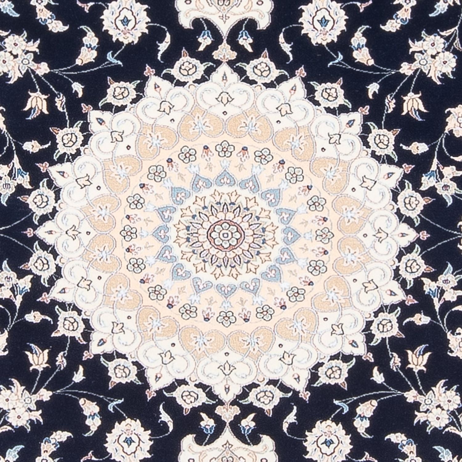 Perserteppich - Nain - Premium - 198 x 132 cm - dunkelblau