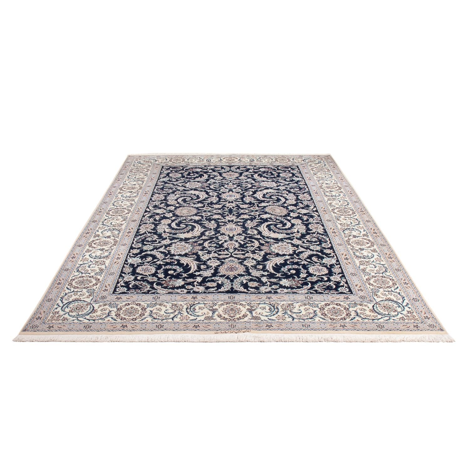 Perserteppich - Nain - Premium - 298 x 195 cm - dunkelblau