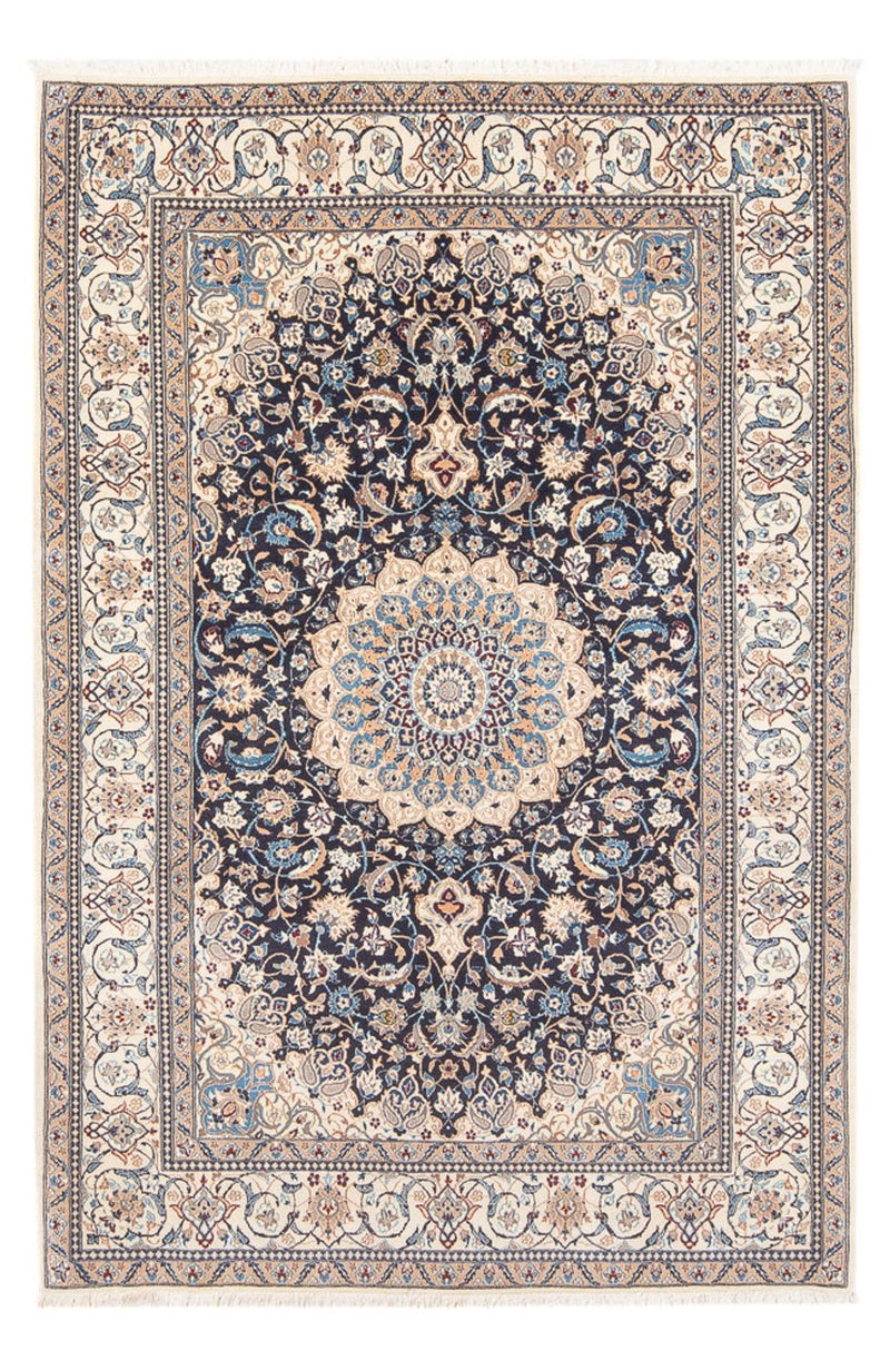 Perserteppich - Nain - Premium - 202 x 129 cm - dunkelblau