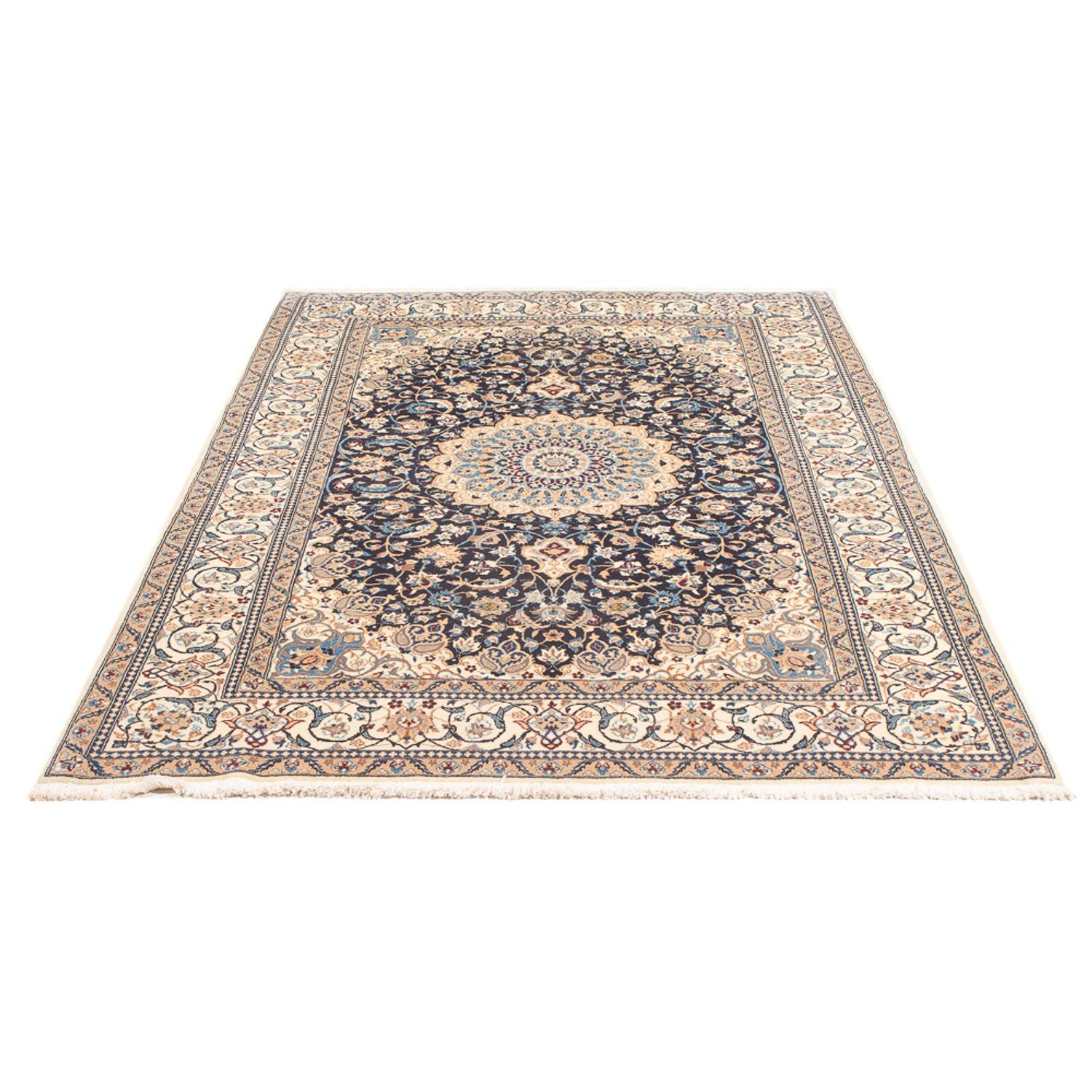 Perserteppich - Nain - Premium - 202 x 129 cm - dunkelblau