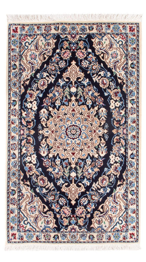 Perserteppich - Nain - Premium - 83 x 48 cm - dunkelblau