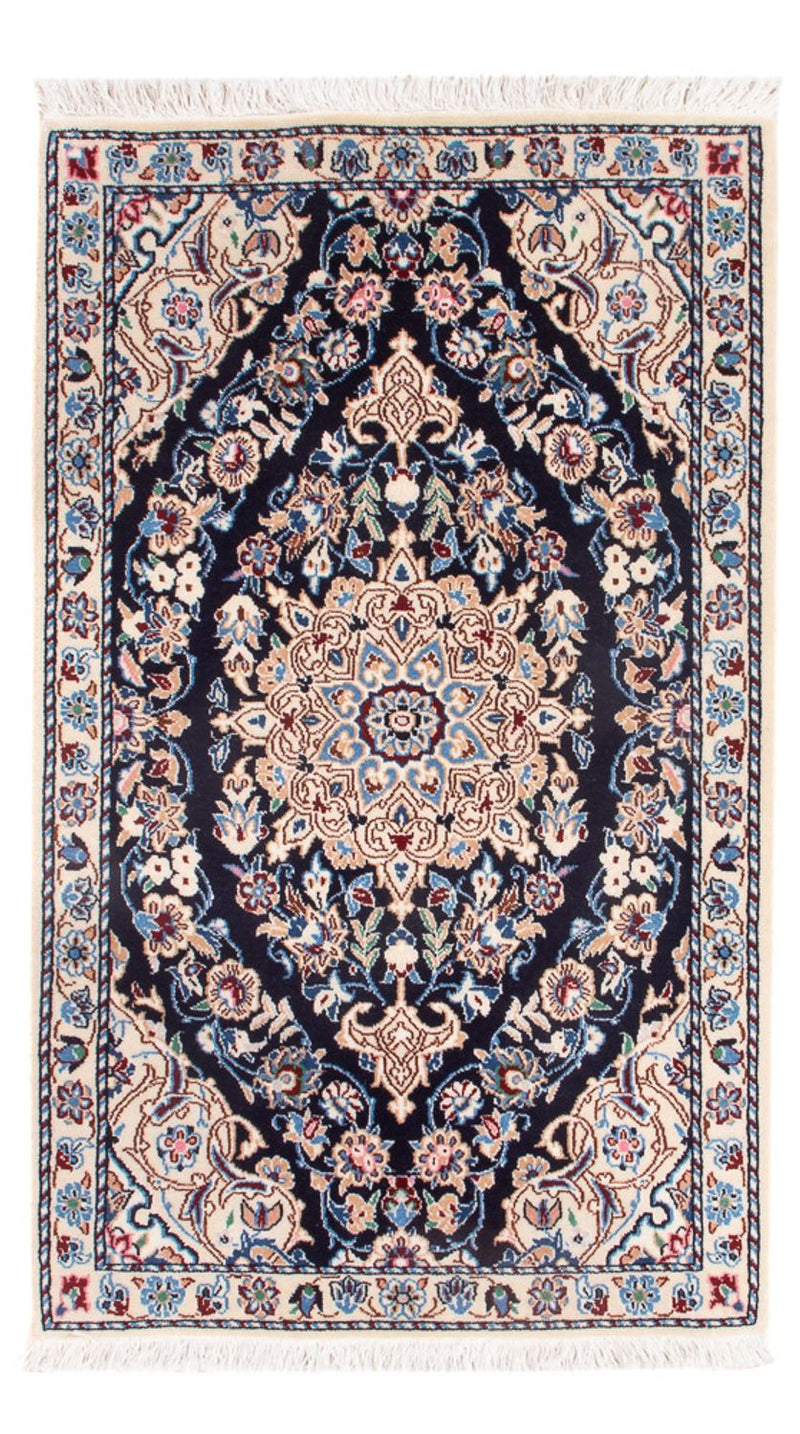 Perserteppich - Nain - Premium - 83 x 48 cm - dunkelblau