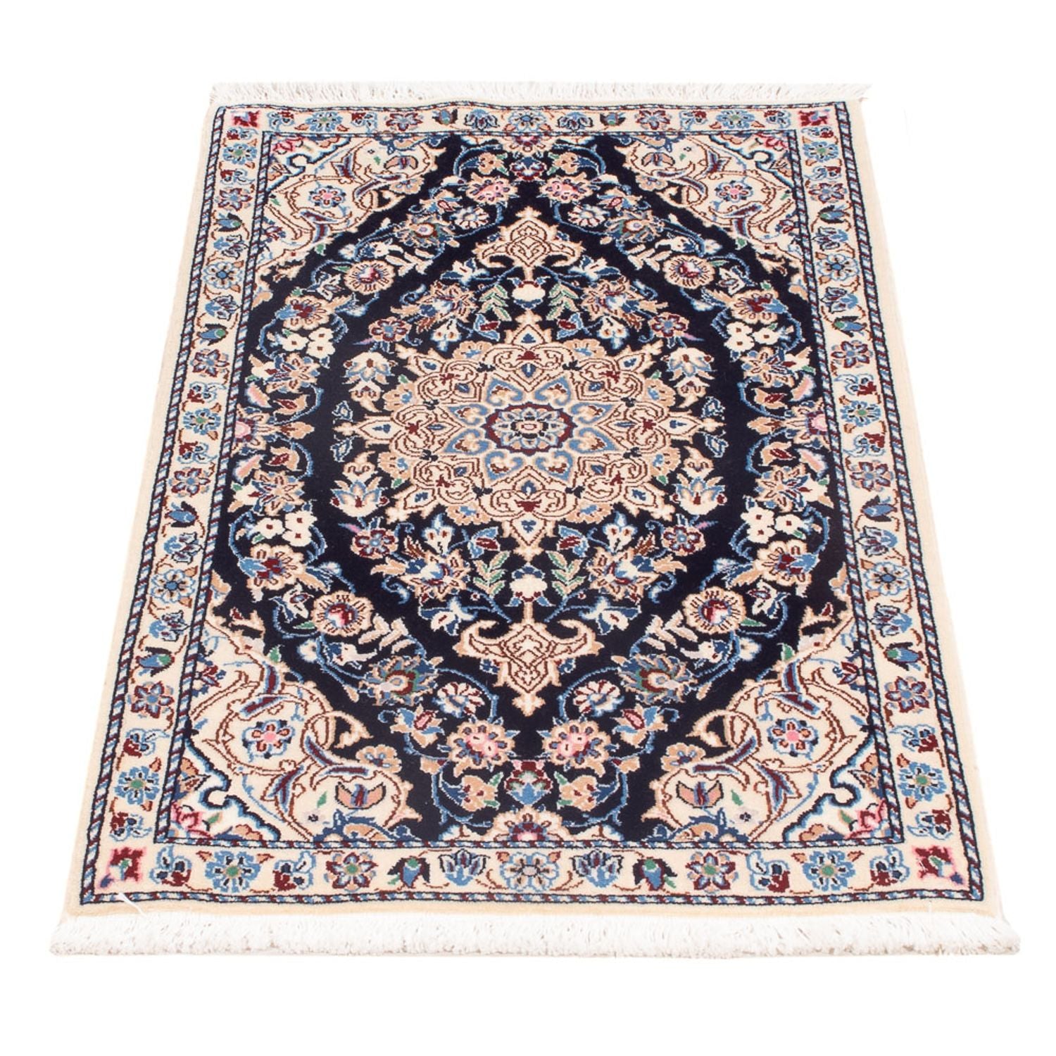 Perserteppich - Nain - Premium - 83 x 48 cm - dunkelblau