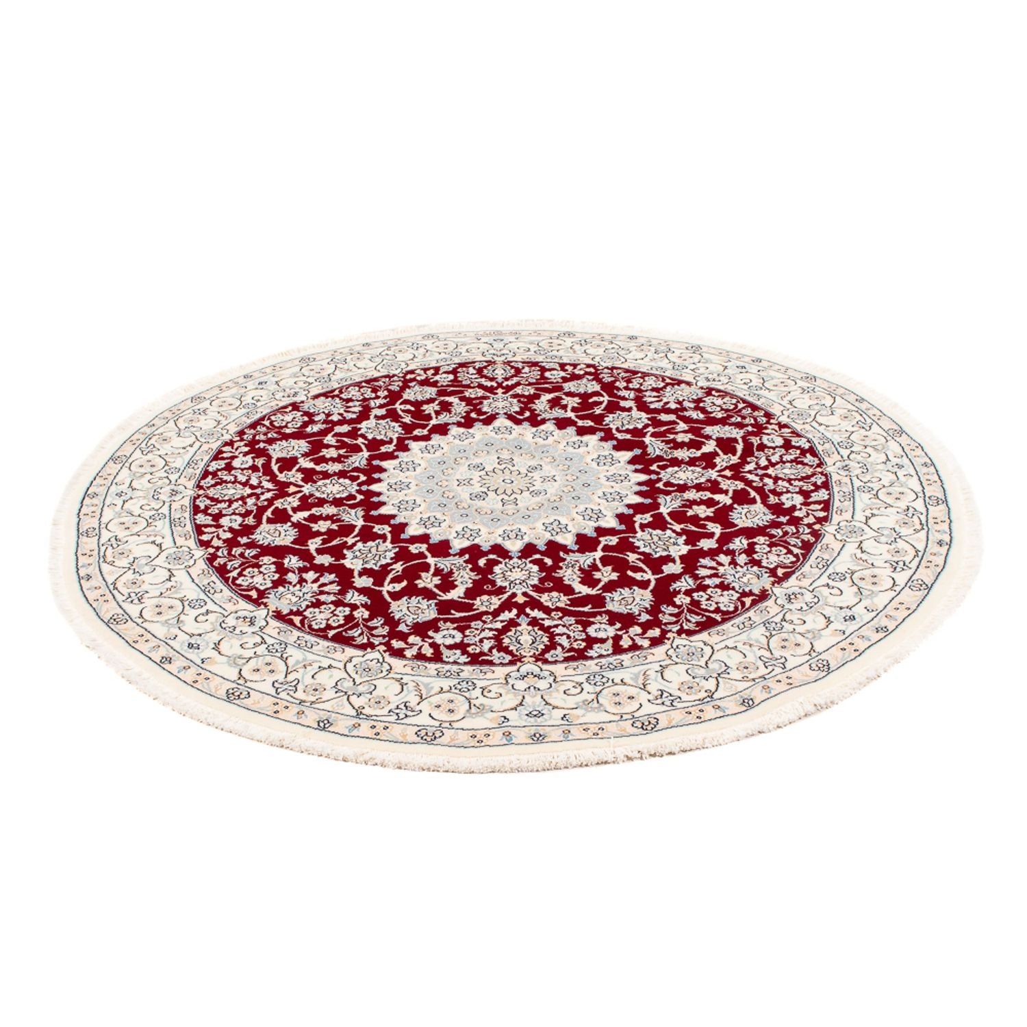 Perserteppich - Nain - Premium rund  - 150 x 150 cm - rot