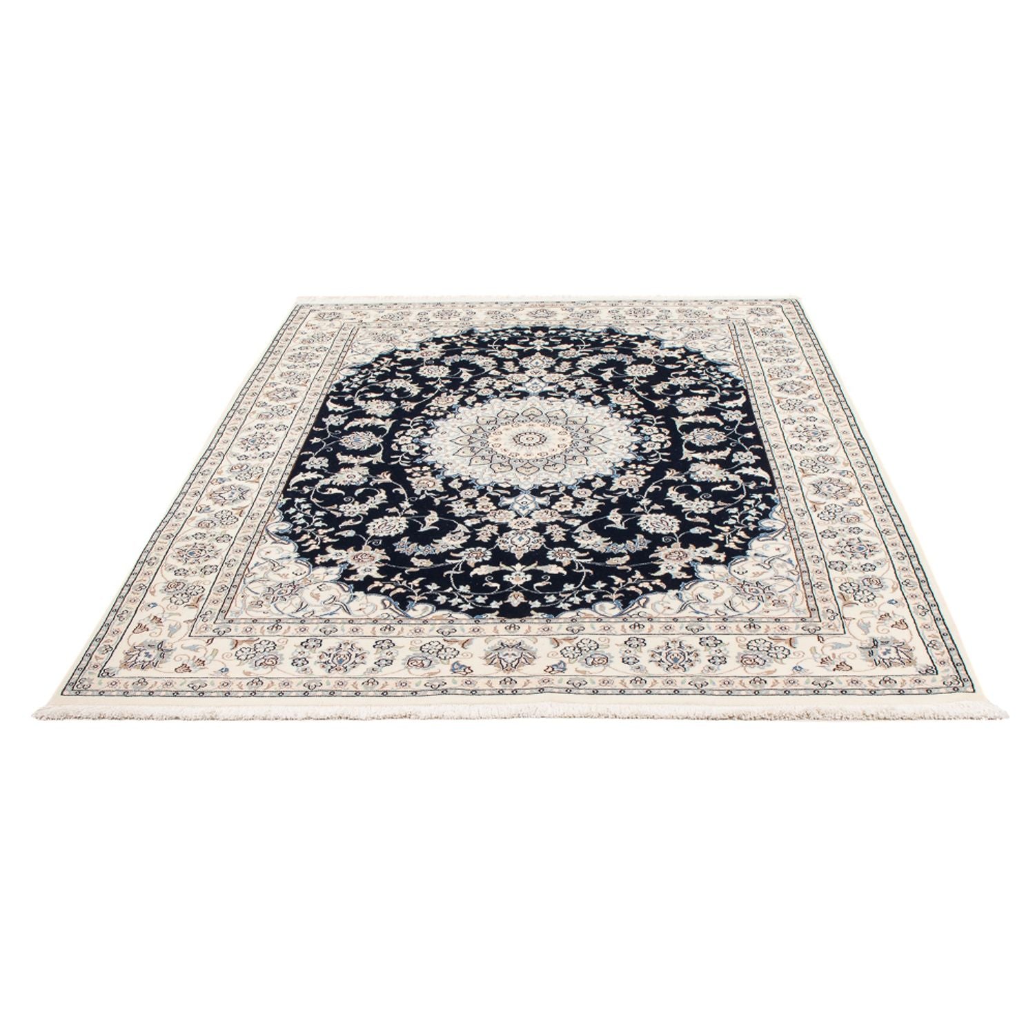 Perserteppich - Nain - Premium - 196 x 150 cm - dunkelblau