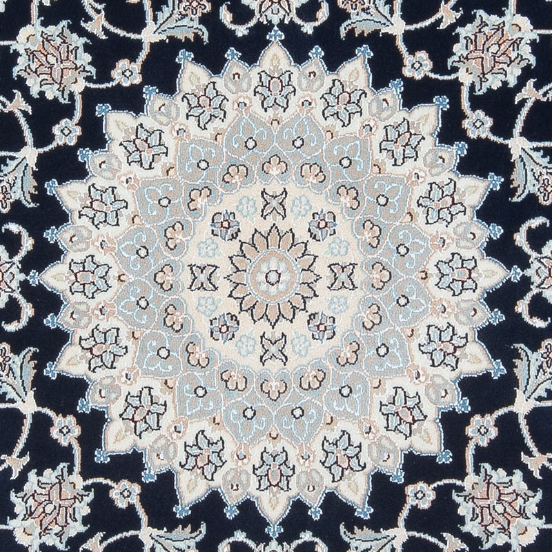 Perserteppich - Nain - Premium rund  - 150 x 150 cm - dunkelblau