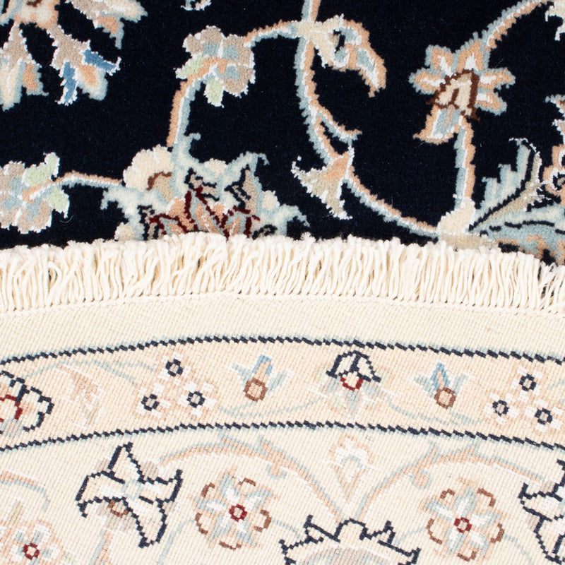 Perserteppich - Nain - Premium rund  - 150 x 150 cm - dunkelblau