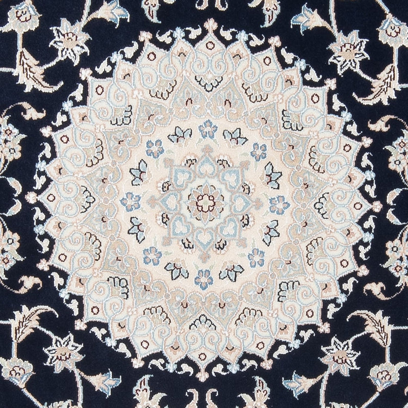 Perserteppich - Nain - Premium rund  - 150 x 150 cm - dunkelblau