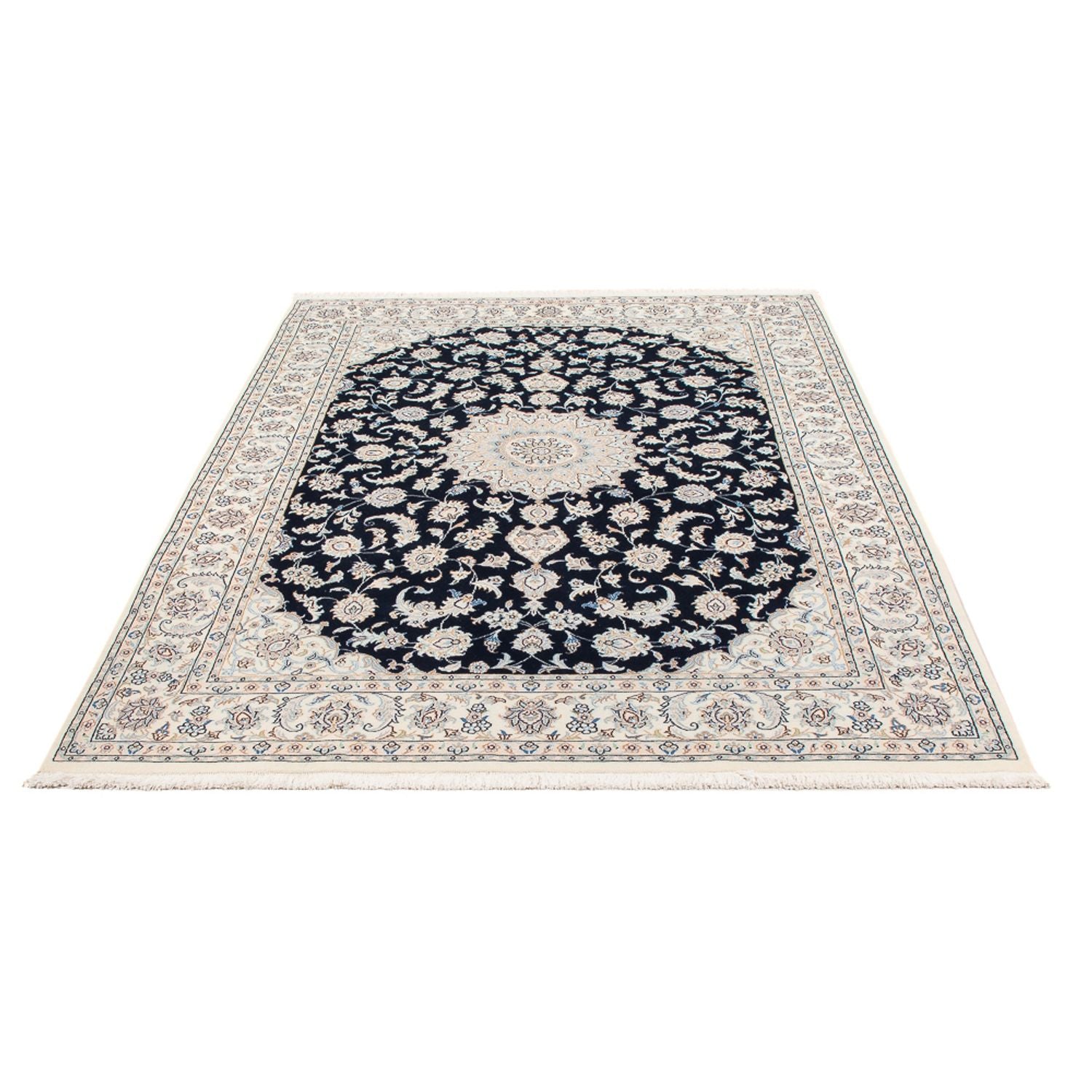 Perserteppich - Nain - Premium - 207 x 146 cm - dunkelblau