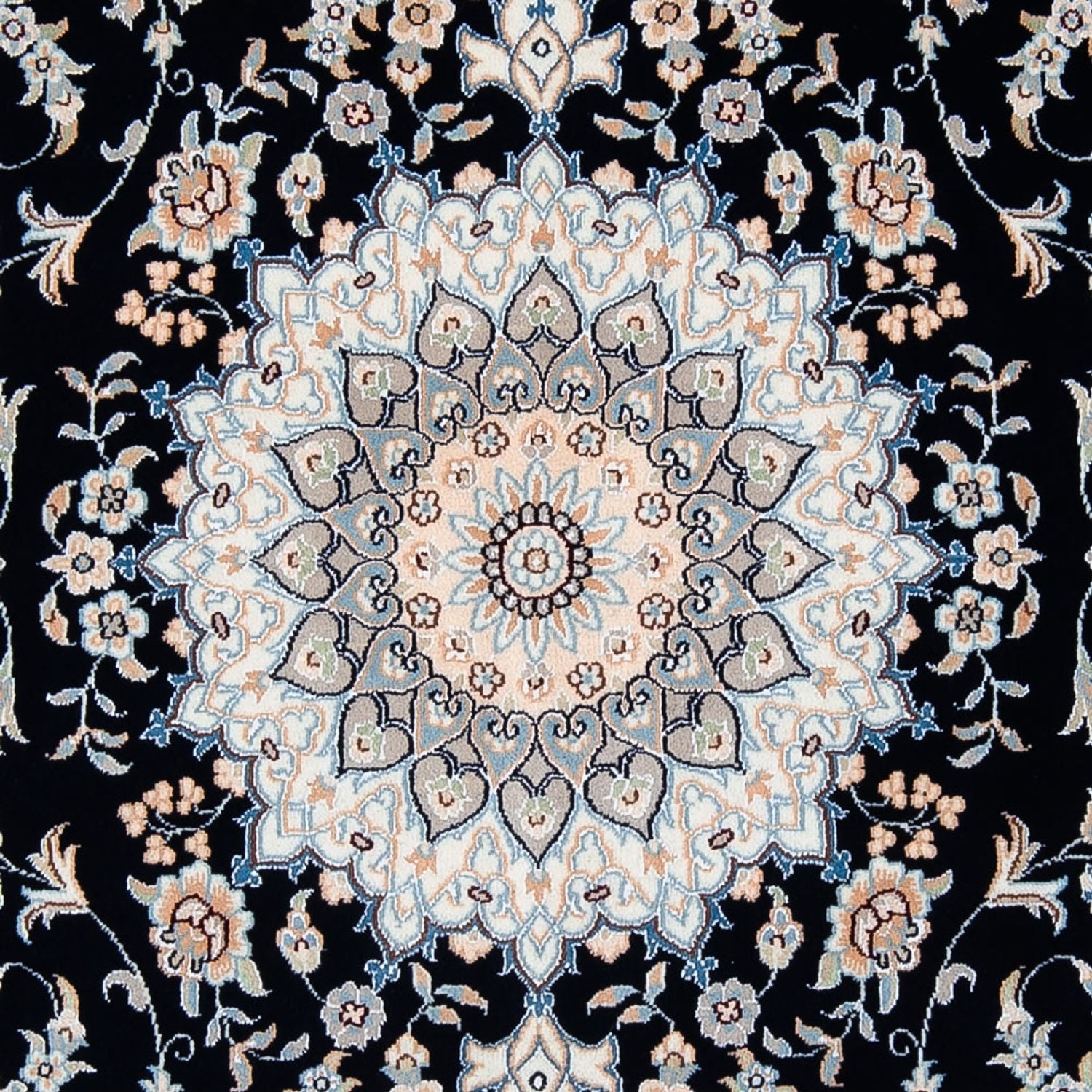Perserteppich - Nain - Premium - 204 x 149 cm - dunkelblau