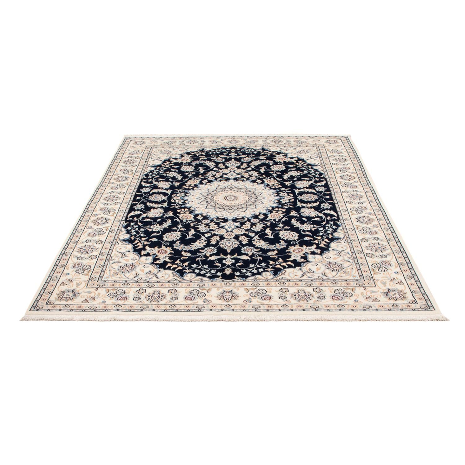 Perserteppich - Nain - Premium - 203 x 149 cm - dunkelblau