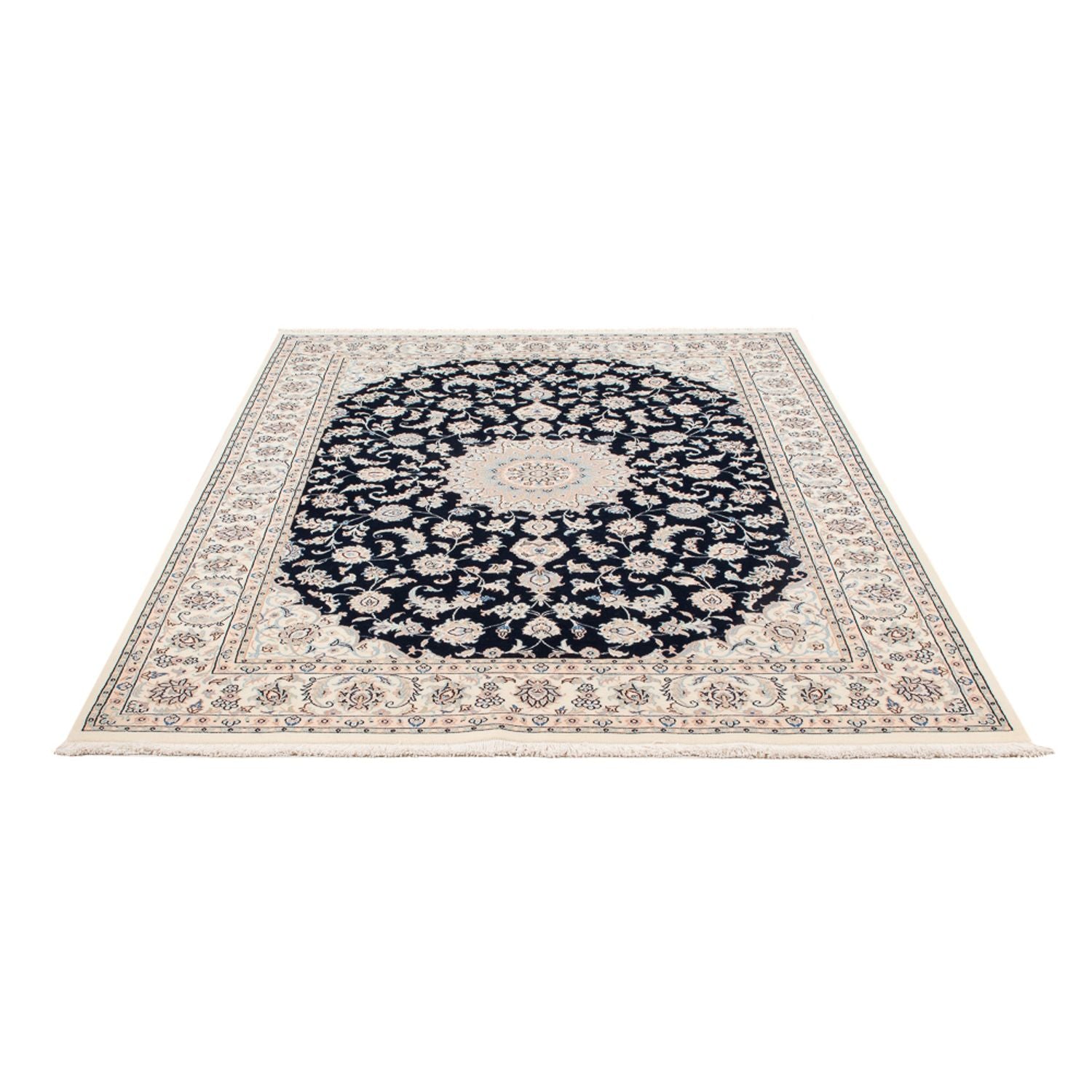Perserteppich - Nain - Premium - 203 x 147 cm - dunkelblau