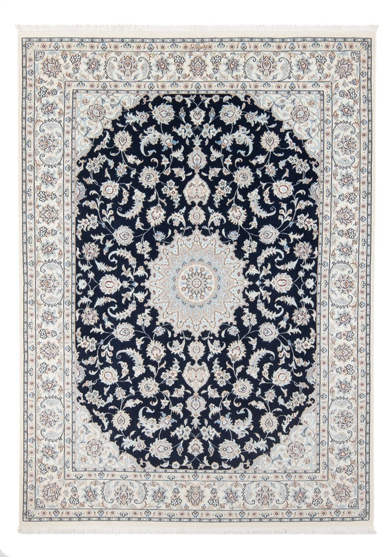 Perserteppich - Nain - Premium - 202 x 150 cm - dunkelblau