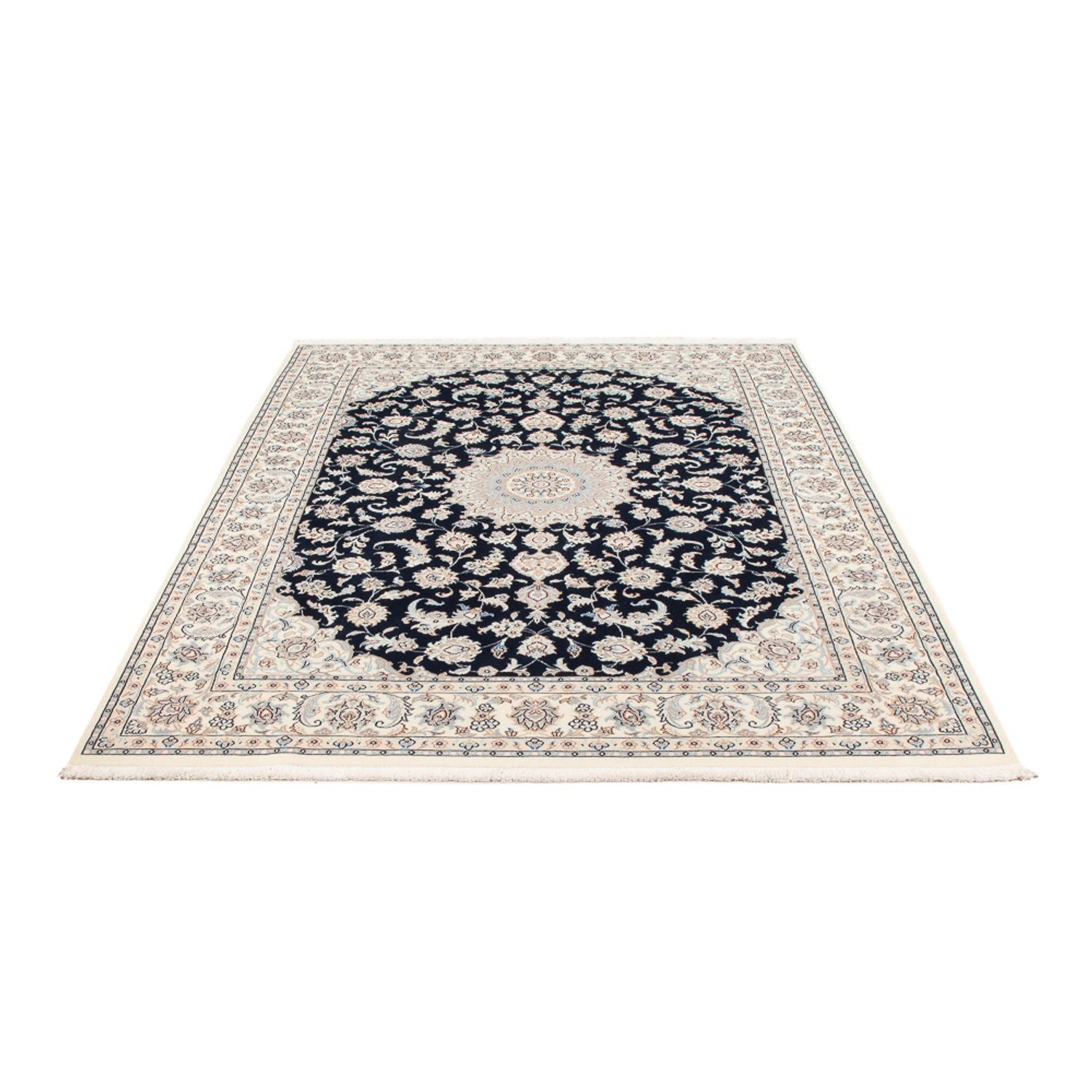Perserteppich - Nain - Premium - 202 x 150 cm - dunkelblau