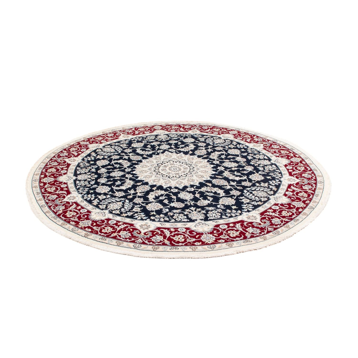 Perserteppich - Nain rund  - 200 x 200 cm - dunkelblau