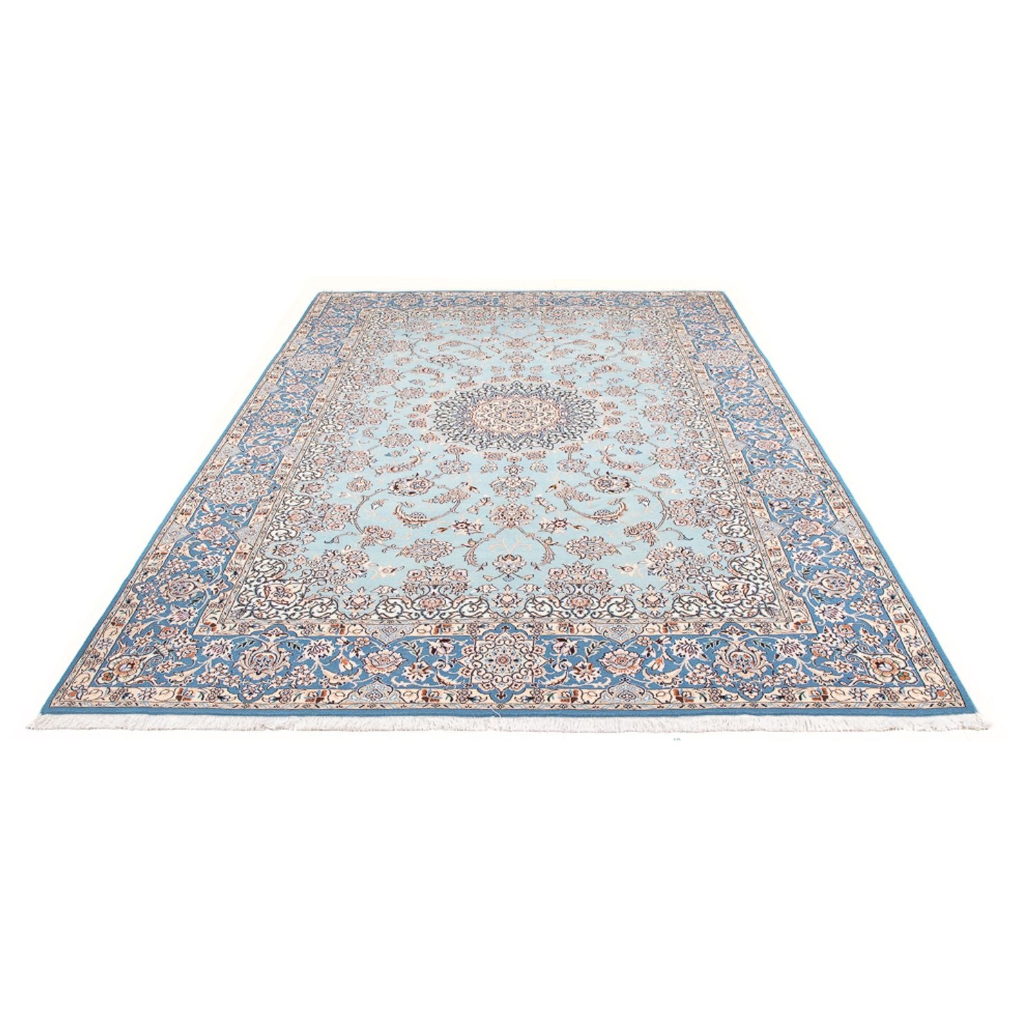 Perserteppich - Nain - Premium - 308 x 200 cm - hellblau