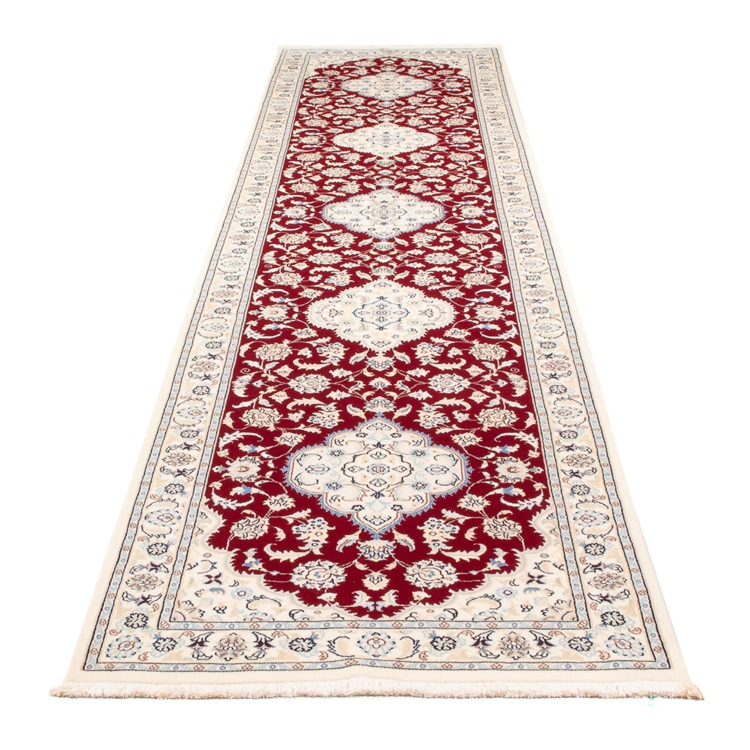 Läufer Perser - Nain - Premium - 382 x 89 cm - rot