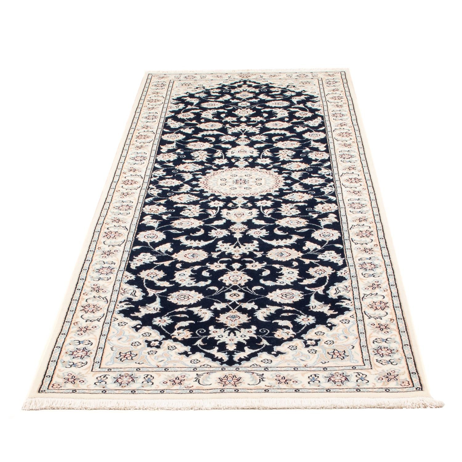 Läufer Perser - Nain - Premium - 241 x 83 cm - dunkelblau