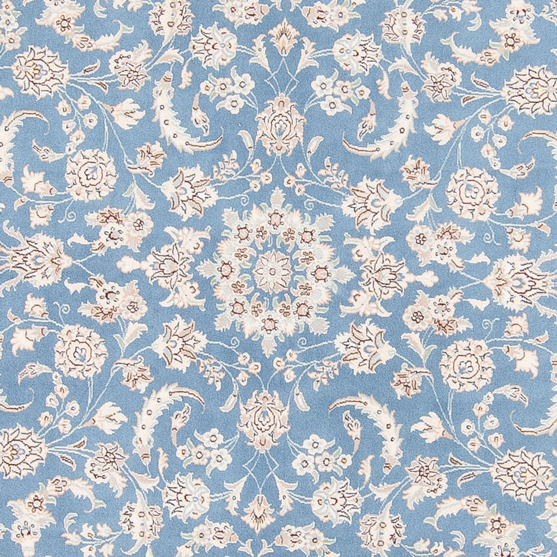 Perserteppich - Nain rund  - 200 x 200 cm - hellblau