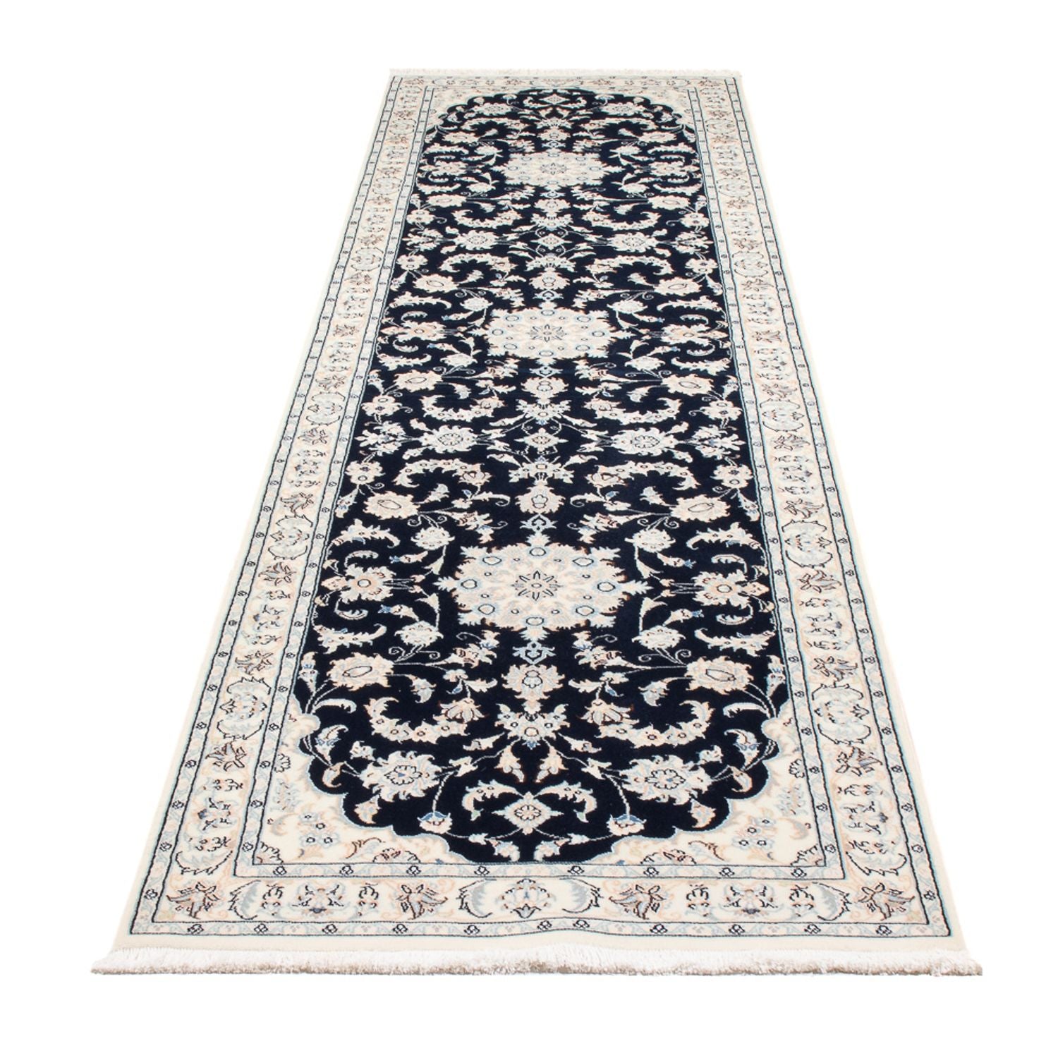 Läufer Perser - Nain - Premium - 322 x 80 cm - dunkelblau