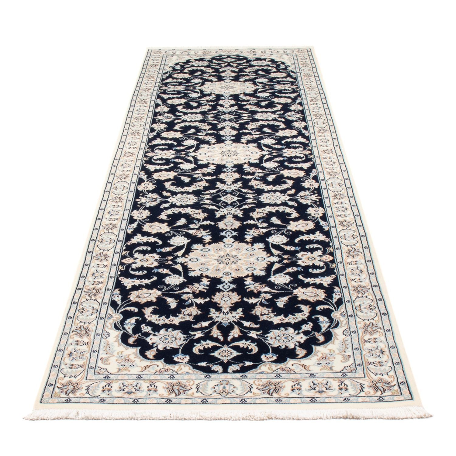 Läufer Perser - Nain - Premium - 301 x 83 cm - dunkelblau