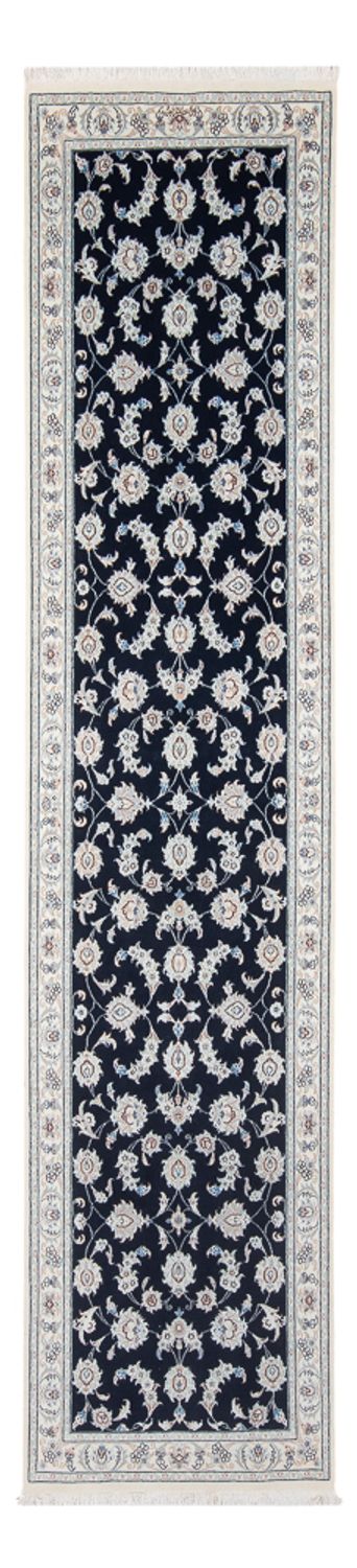 Läufer Perser - Nain - Premium - 302 x 80 cm - dunkelblau