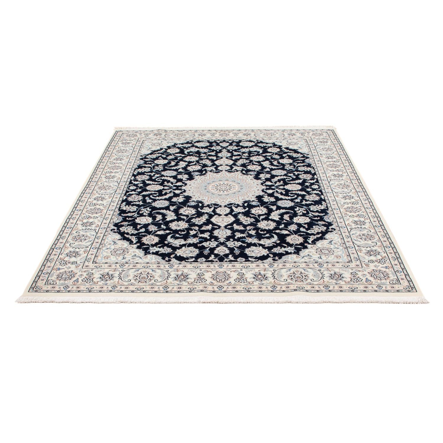 Perserteppich - Nain - Premium - 199 x 149 cm - dunkelblau