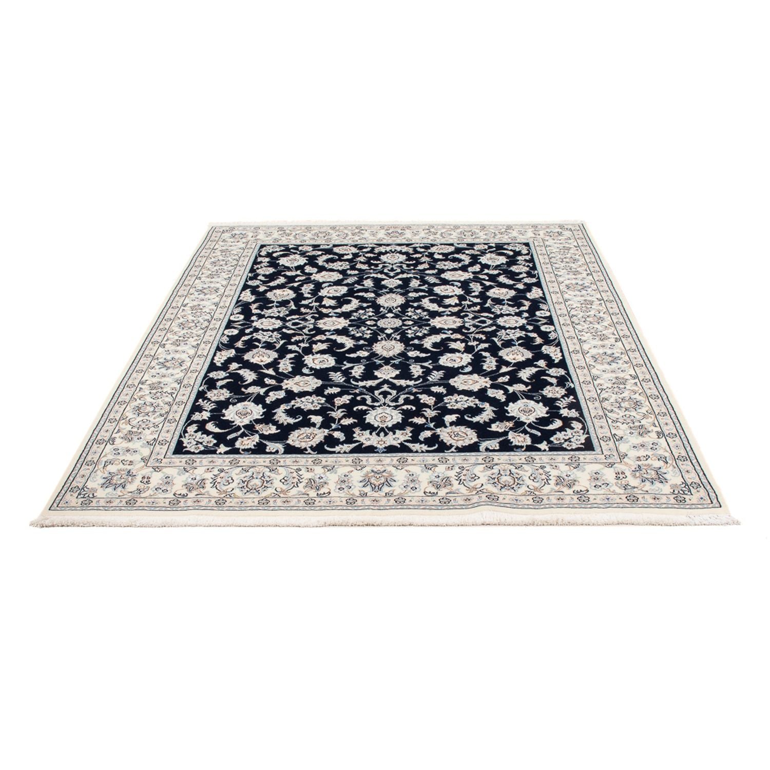 Perserteppich - Nain - Premium - 203 x 150 cm - dunkelblau