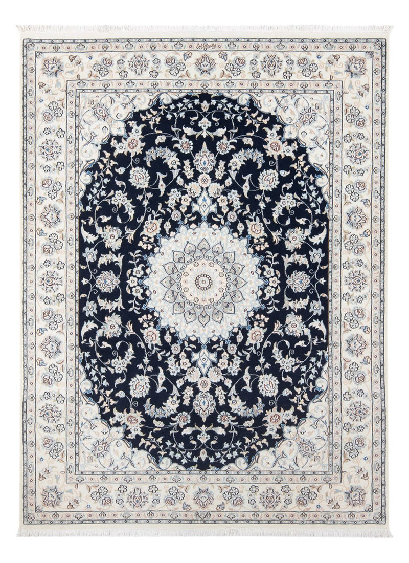 Perserteppich - Nain - Premium - 196 x 148 cm - dunkelblau