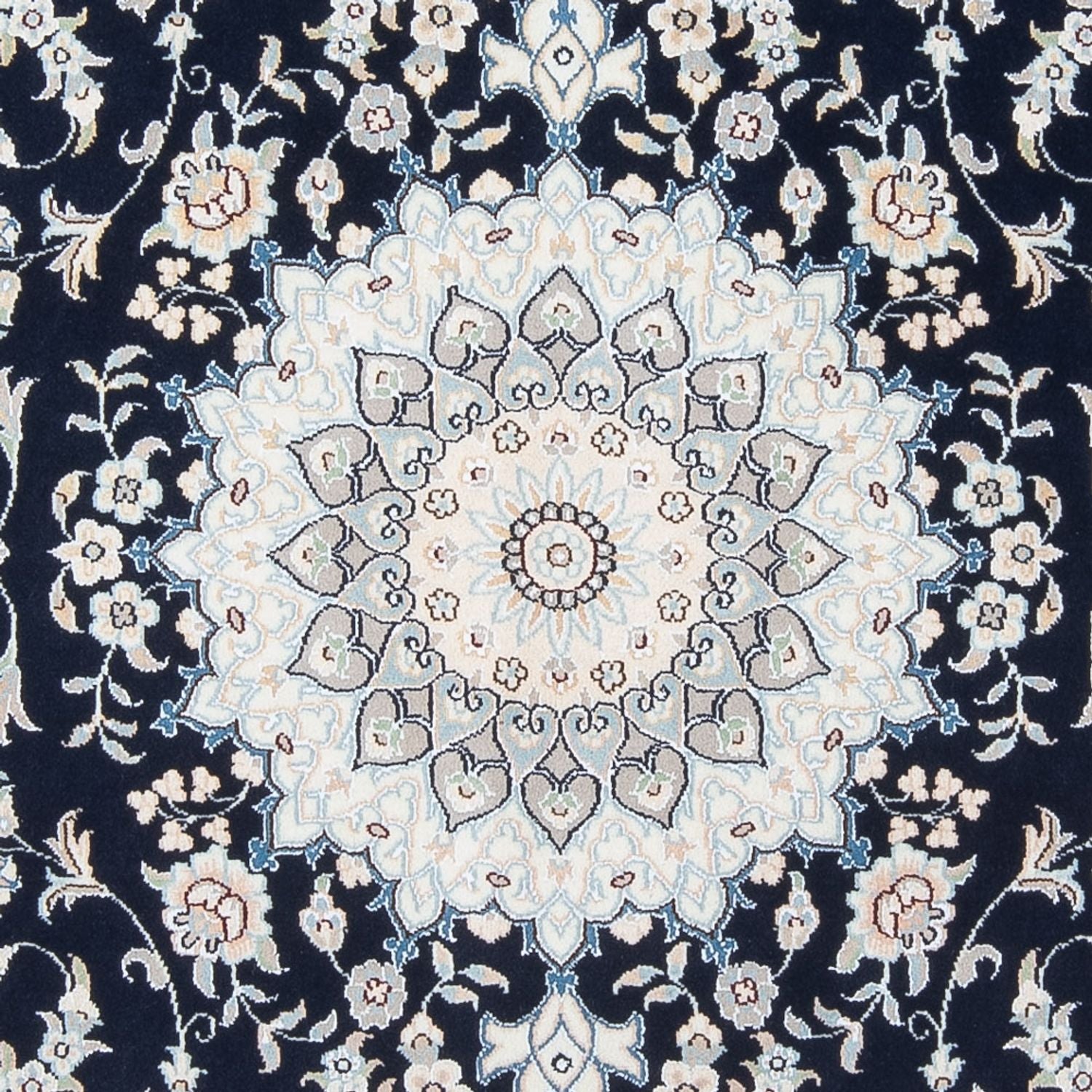Perserteppich - Nain - Premium - 196 x 148 cm - dunkelblau