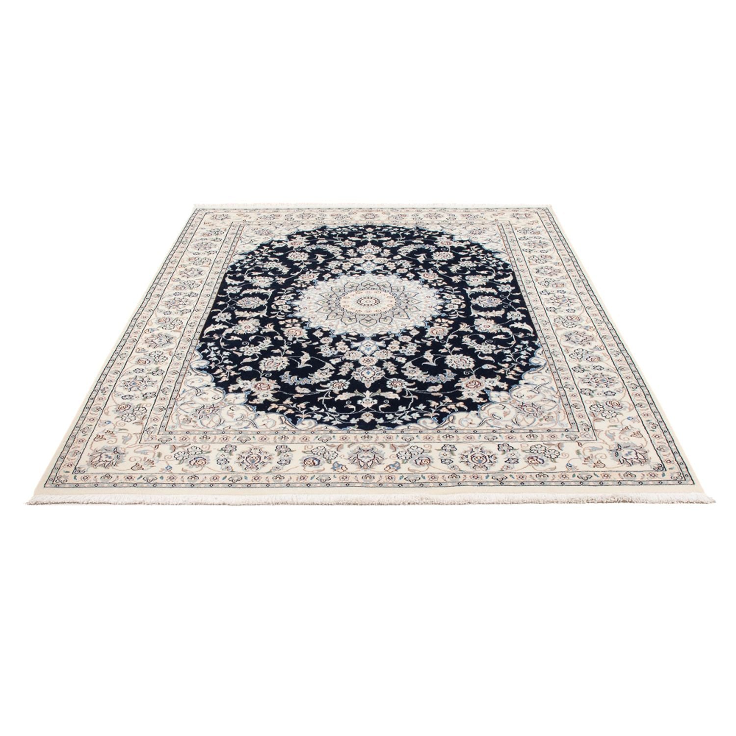 Perserteppich - Nain - Premium - 204 x 150 cm - dunkelblau