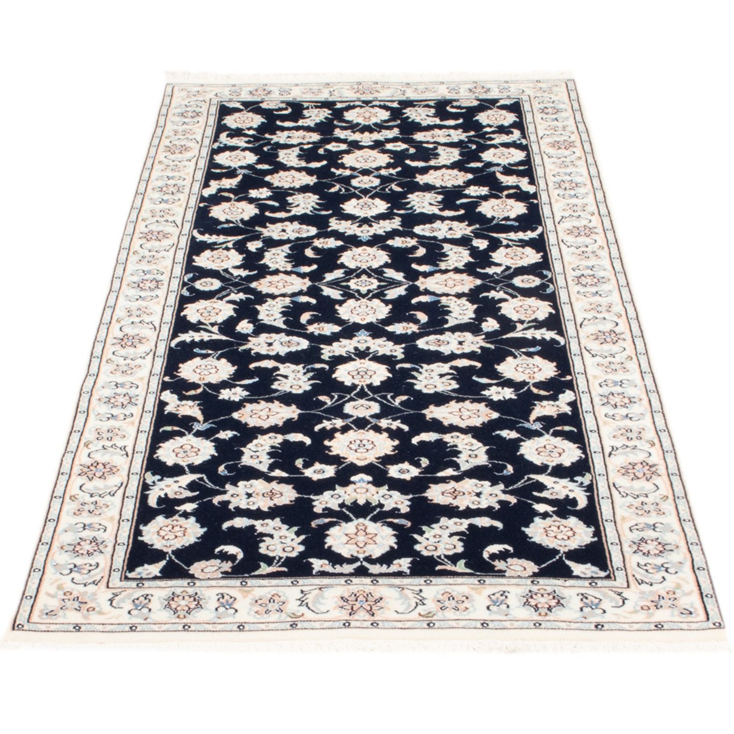 Läufer Perser - Nain - Royal - 194 x 80 cm - dunkelblau