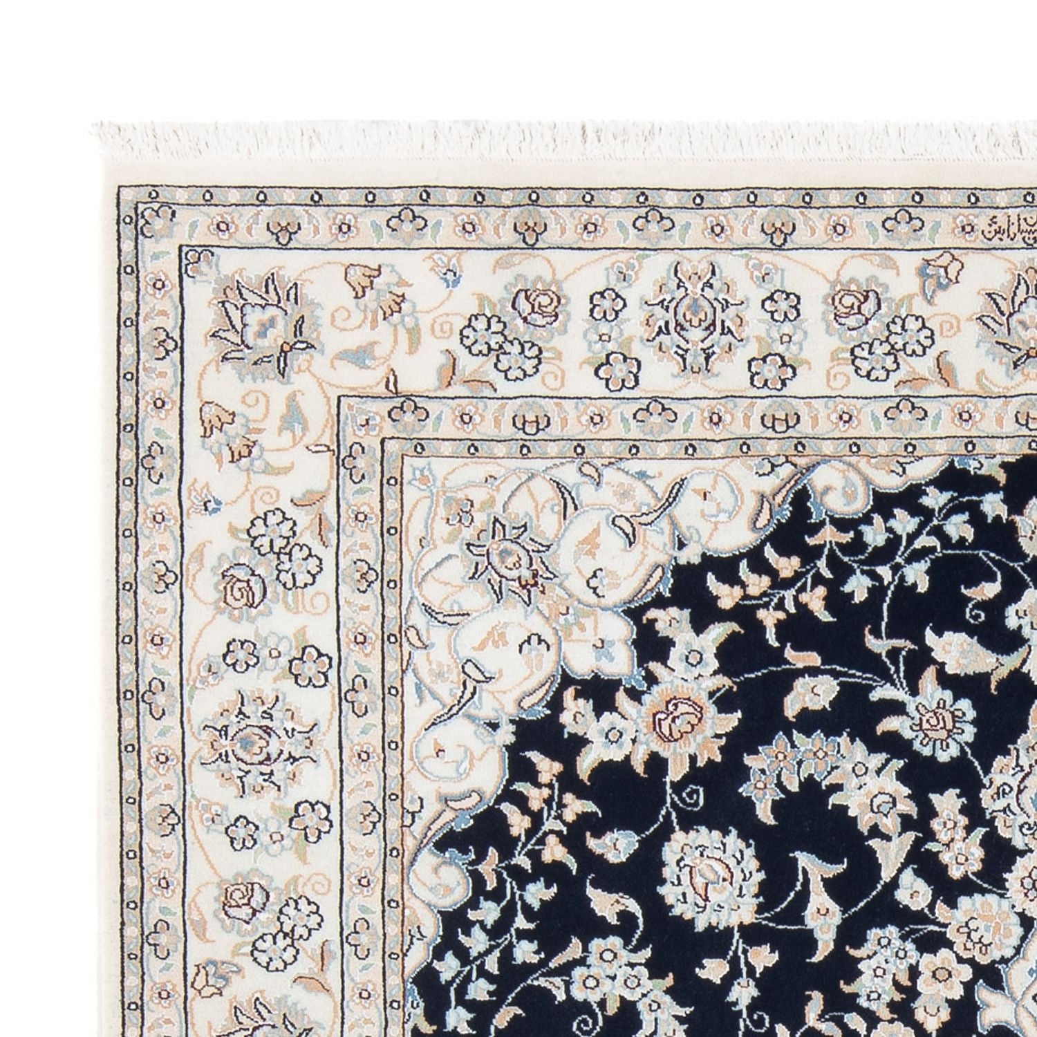 Perserteppich - Nain - Premium - 195 x 150 cm - dunkelblau