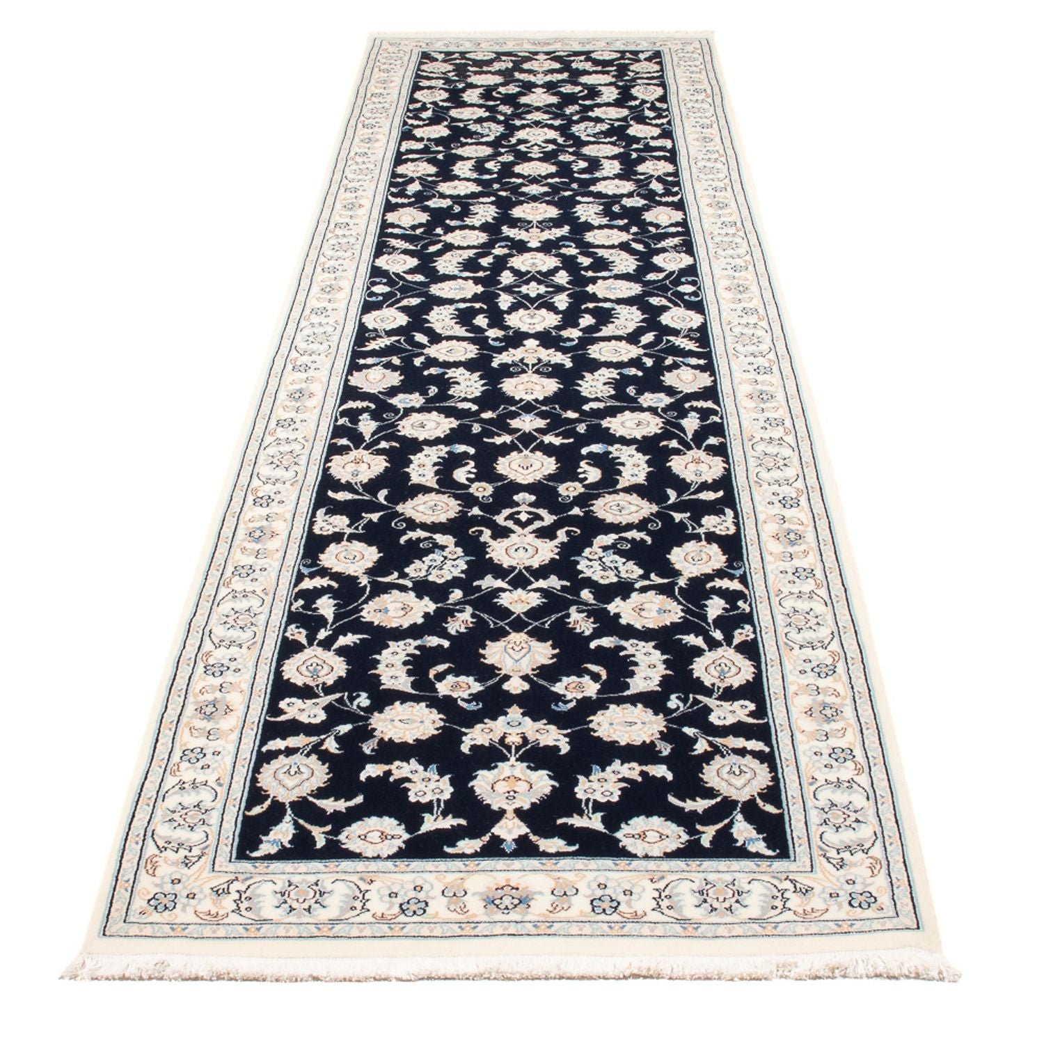 Läufer Perser - Nain - Premium - 352 x 82 cm - dunkelblau