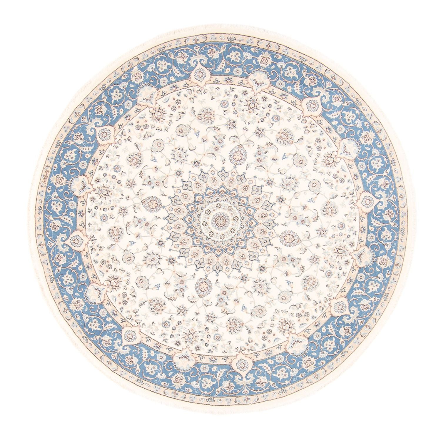 Perserteppich - Nain rund  - 197 x 196 cm - creme