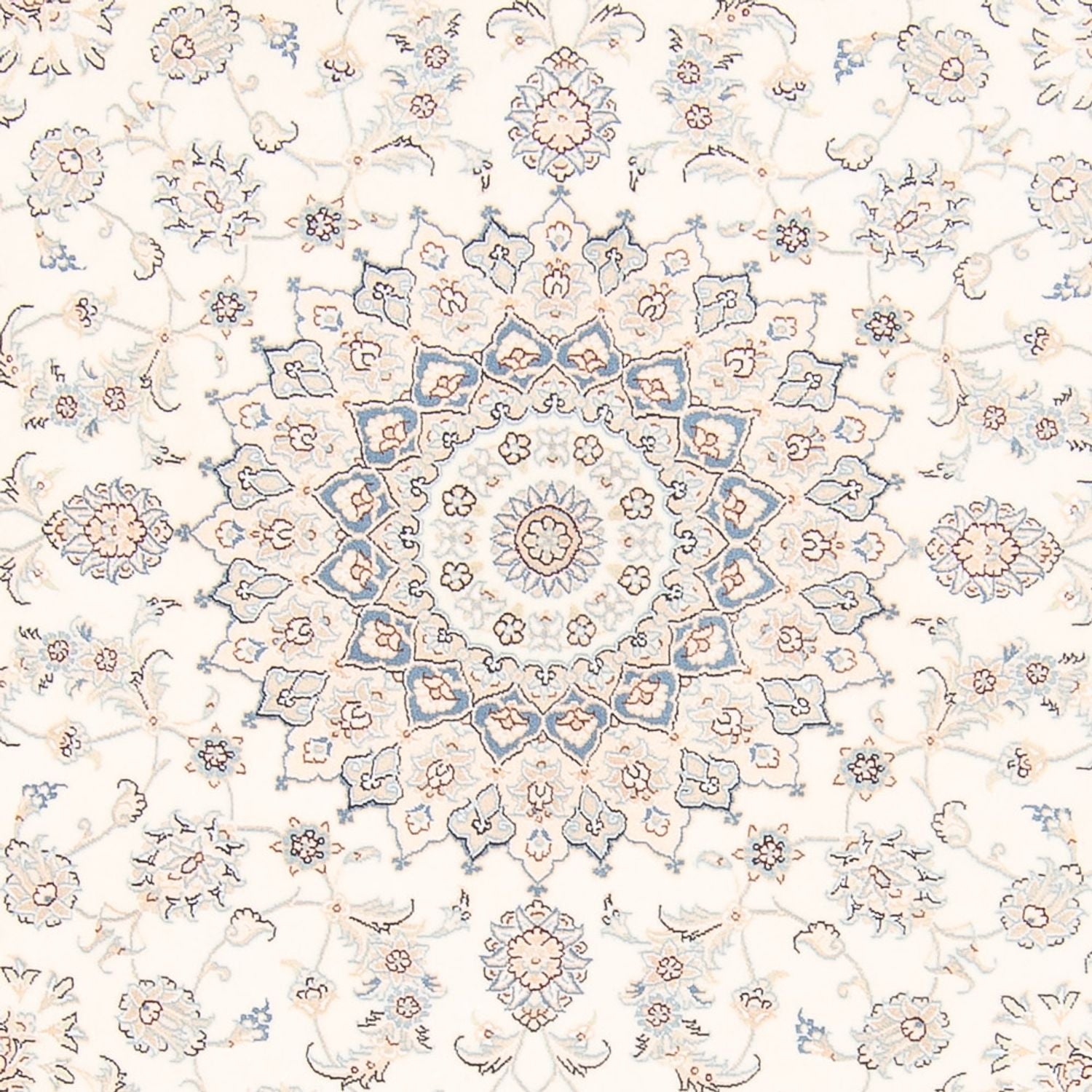 Perserteppich - Nain rund  - 197 x 196 cm - creme