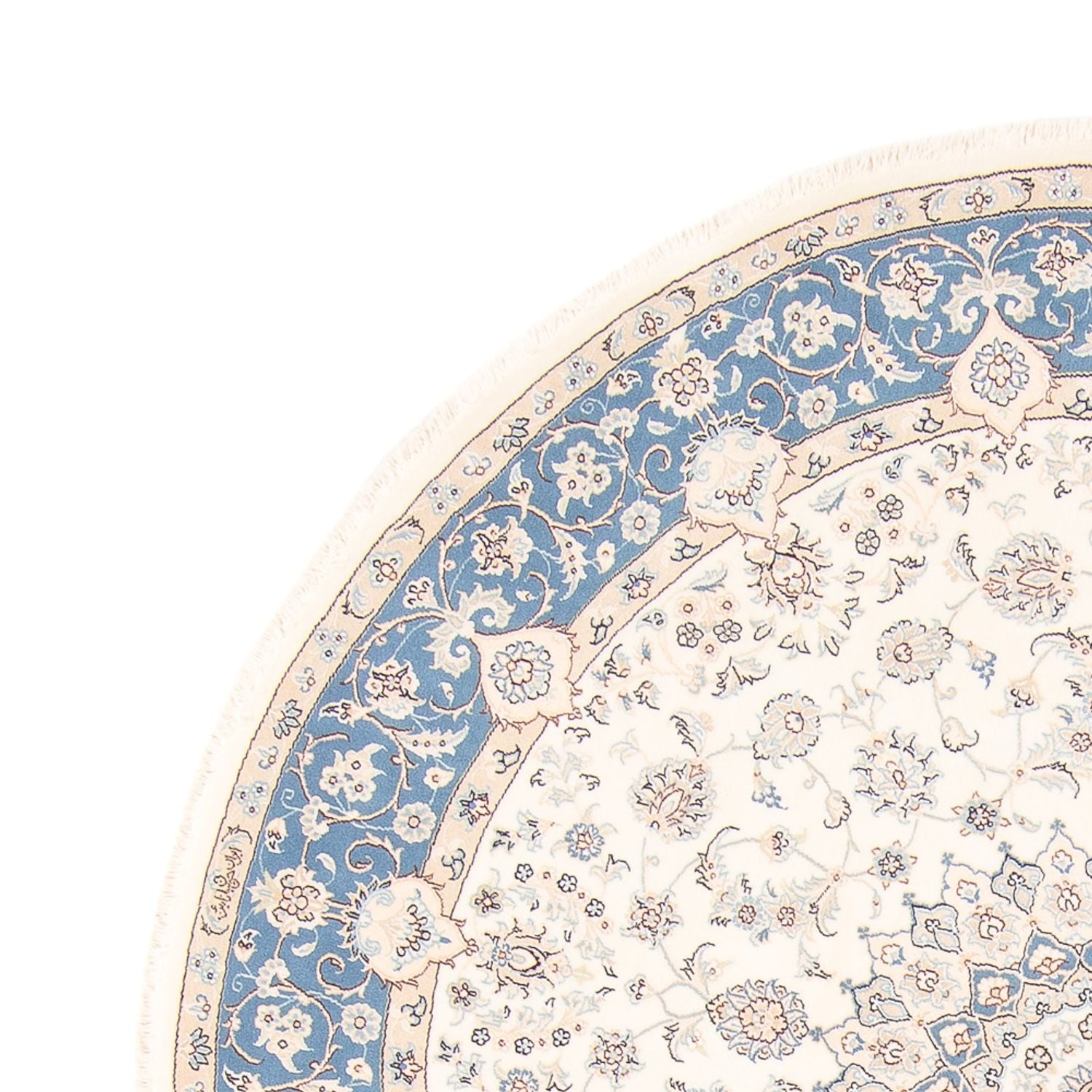 Perserteppich - Nain rund  - 197 x 196 cm - creme