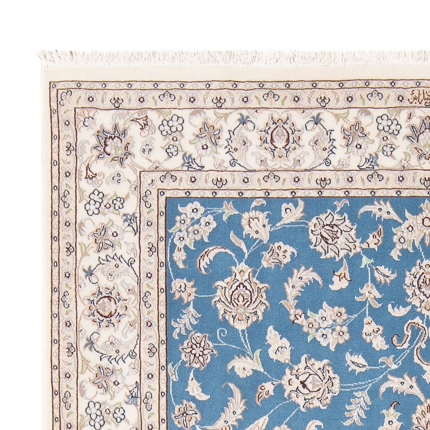 Perserteppich - Nain - Premium - 200 x 146 cm - blau