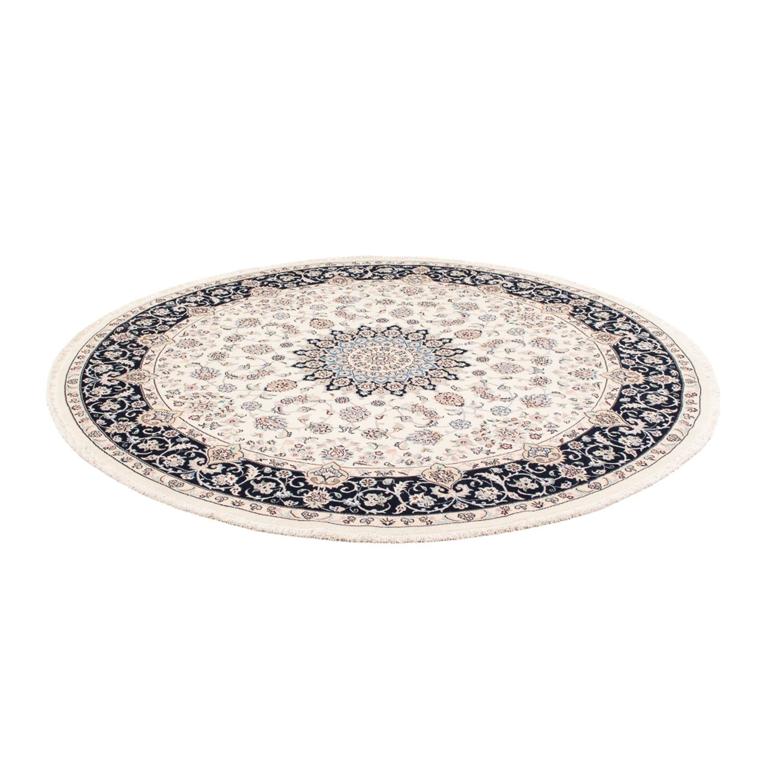 Perserteppich - Nain rund  - 200 x 200 cm - creme