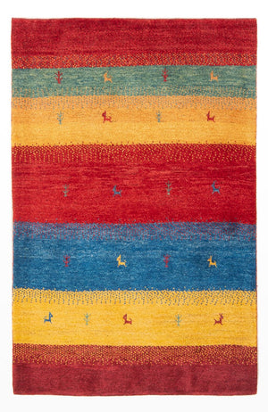 Gabbeh Teppich - Perser - 151 x 104 cm - mehrfarbig