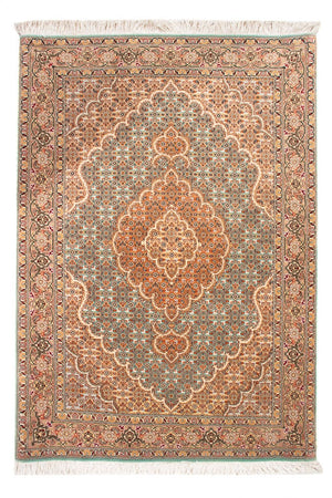 Perserteppich - Täbriz - 118 x 82 cm - petrolblau