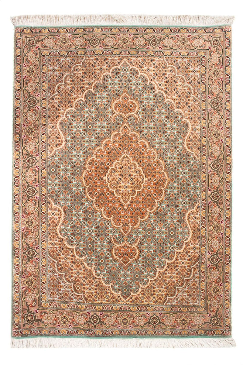 Perserteppich - Täbriz - 118 x 82 cm - petrolblau