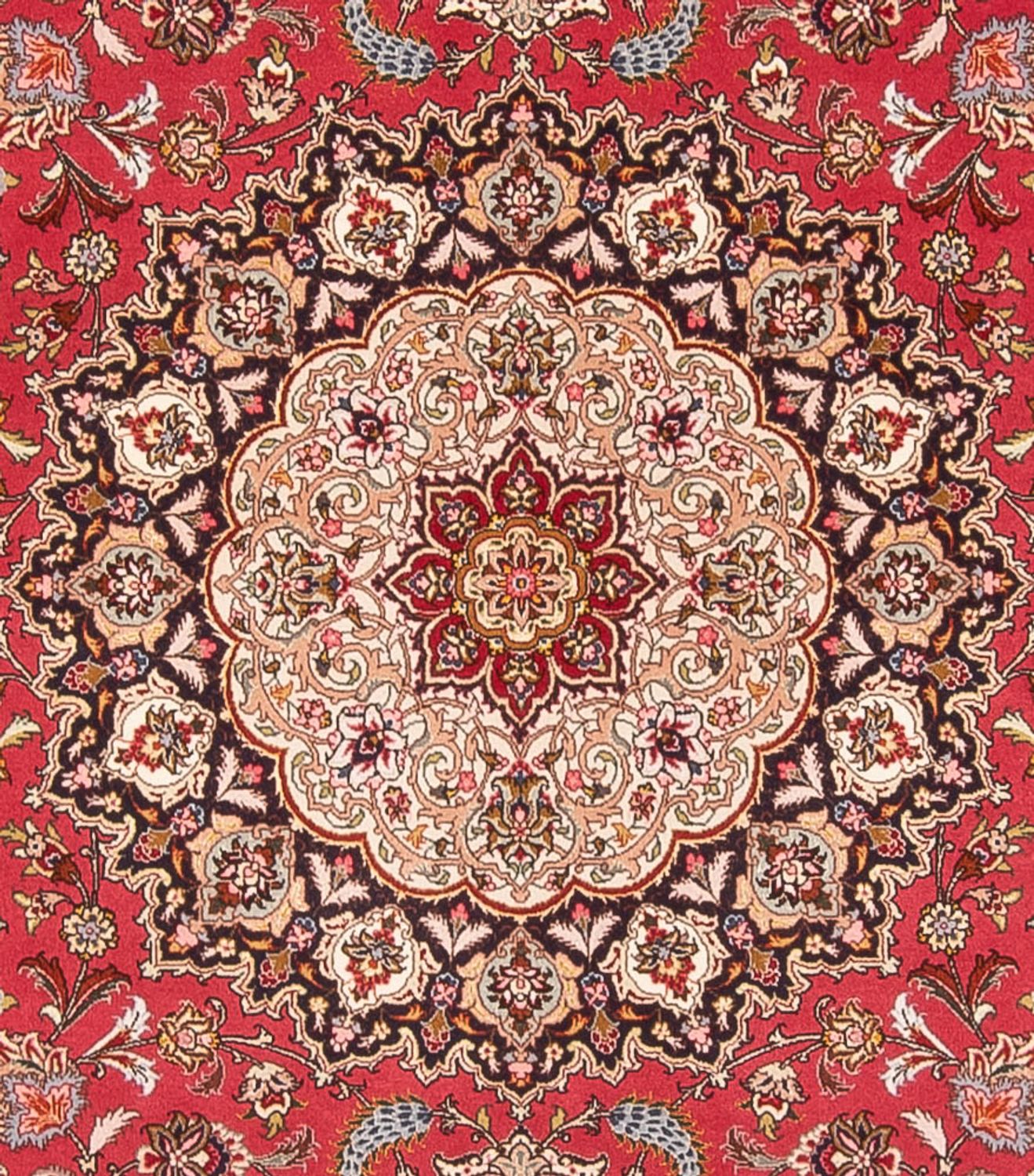 Perserteppich - Täbriz - Royal quadratisch  - 252 x 252 cm - rot