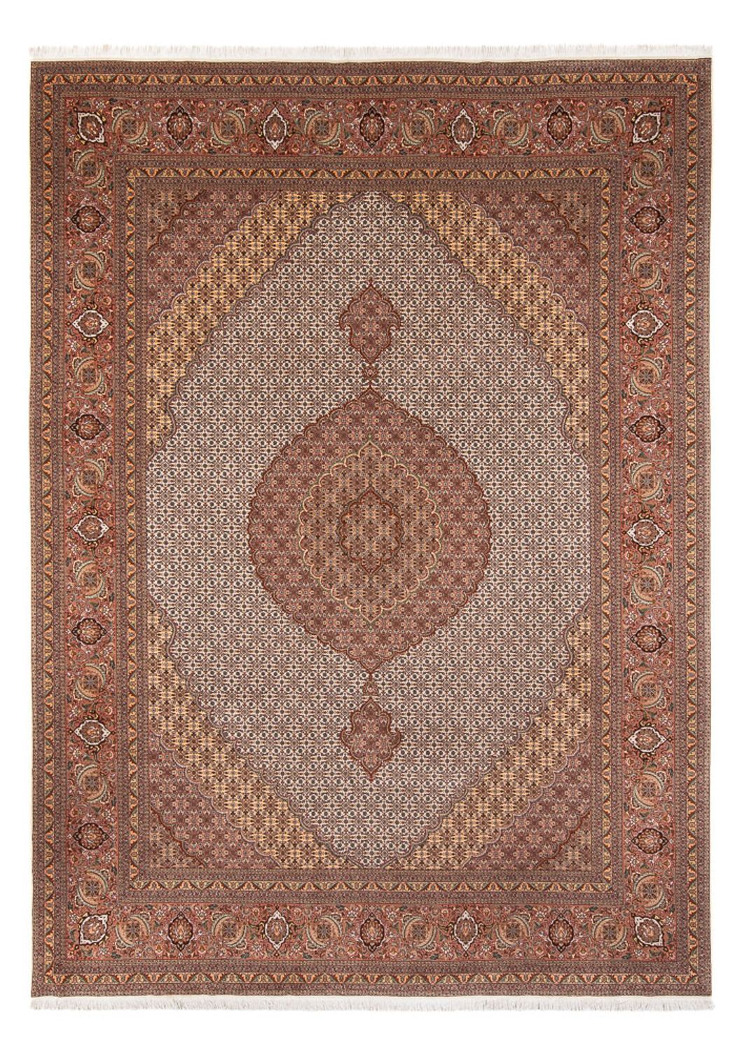 Perserteppich - Täbriz - 355 x 250 cm - hellbraun